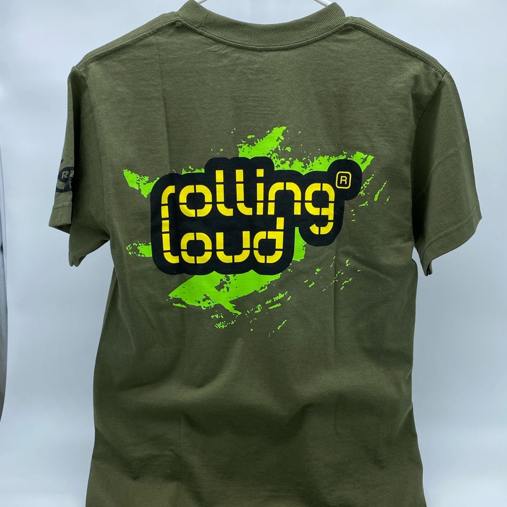 Rolling Loud Concert T-Shirt Olive Drab 100%cotton Mens Small Never Worn